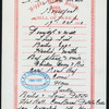 BREAKFAST [held by] NIPPON YUSEN KAISHA [at] EN ROUTE ABOARD SS.KOBE MARU (SS;)
