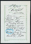 BREAKFAST [held by] NIPPON YUSEN KAISHA [at] EN ROUTE ABOARD SS. KASUGA (SS;)