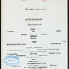 BREAKFAST [held by] TOYO KISEN KAISHA [at] EN ROUTE ABOARD HONG KONG MARU (SS;)