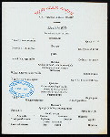 DINNER [held by] TOYO KISEN KAISHA [at] EN ROUTE ABOARD HONG KONG MARU (SS;)