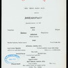 BREAKFAST [held by] TOYO KISEN KAISHA [at] EN ROUTE ABOARD HONG KONG MARU (SS;)