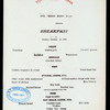 BREAKFAST [held by] TOYO KISEN KAISHA [at] EN ROUTE ABOARD HONG KONG MARU (SS;)