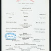 DINNER [held by] TOYO KISEN KAISHA [at] EN ROUTE ABOARD HONG KONG MARU (SS;)