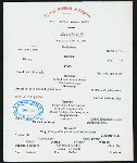 DINNER [held by] TOYO KISEN KAISHA [at] EN ROUTE ABOARD HONG KONG MARU (SS;)