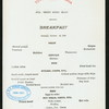 BREAKFAST [held by] TOYO KISEN KAISHA [at] EN ROUTE ABOARD HONG KONG MARU (SS;)
