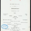 BREAKFAST [held by] TOYO KISEN KAISHA [at] EN ROUTE ABOARD HONG KONG MARU (SS;)