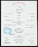 DINNER [held by] TOYO KISEN KAISHA [at] EN ROUTE ABOARD HONG KONG MARU (SS;)