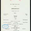 BREAKFAST [held by] TOYO KISEN KAISHA [at] EN ROUTE ABOARD HONG KONG MARU (SS;)