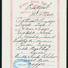BREAKFAST [held by] NIPPON YUSEN KAISHA [at] EN ROUTE ABOARD SS. KASUGA (SS;)