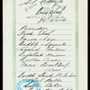 BREAKFAST [held by] NIPPON YUSEN KAISHA [at] EN ROUTE ABOARD SS. KASUGA (SS;)