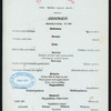 DINNER [held by] TOYO KISEN KAISHA [at] EN ROUTE ABOARD HONG KONG MARU (SS;)