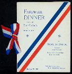 FAREWELL DINNER TO MONS. DE JARDIN,CONSUL FOR FRANCE [held by] CONSULS IN MNELBOURNE [at] "GRAND HOTEL, MELBOURNE [AUSTRALIA]" (FOR;)