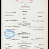 DINNER [held by] TOYO KISEN KAISHA [at] EN ROUTE ABOARD HONG KONG MARU (SS;)