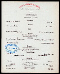 DINNER [held by] TOYO KISEN KAISHA [at] EN ROUTE ABOARD HONG KONG MARU (SS;)