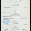 DINNER [held by] TOYO KISEN KAISHA [at] EN ROUTE ABOARD HONG KONG MARU (SS;)