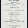 BREAKFAST [held by] CHICAGO BEACH HOTEL [at]  (HOTEL;)