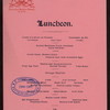 LUNCHEON [held by] CHICAGO BEACH HOTEL [at]  (HOTEL;)