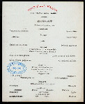 DINNER [held by] TOYO KISEN KAISHA [at] EN ROUTE ABOARD HONG KONG MARU (SS;)