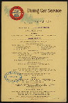 BREAKFAST [held by] SOUTHERN PACIFIC COMPANY [at] SUNSET OGDEN & SHASTA ROUTES (RR;)