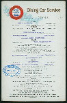 DINNER [held by] SOUTHERN PACIFIC COMPANY [at] SUNSET OGDEN & SHASTA ROUTES (RR;)