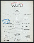DINNER IN HONOR OF H.I.M.MUTSU-HITO 47TH BIRTHDAY [held by] TOYO KISEN KAISHA [at] EN ROUTE ABOARD HONG KONG MARU (SS;)