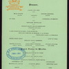 DINNER [held by] COLONIAL HOTEL [at] "CLEVELAND, OH" (HOTEL;)