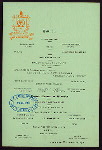 DINNER [held by] COLONIAL HOTEL [at] "CLEVELAND, OH" (HOTEL;)
