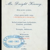 COMPLIMENTARY DINNER TO DWIGHT KINNEY [held by] FRIENDS OF DWIGHT KINNEY [at] "QUEEN CITY CLUB,[CINCINNATI,OH?]" (OTHER (PRIVATE CLUB))