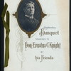 BANQUET [held by] FRIENDS OF HON ERASTUS C KNIGHT [at] "HOTEL IROQUOIS,BUFFALO, NY" (HOTEL;)