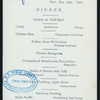 DINNER [held by] USMS NEW YORK [at]  (SS;)