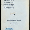 17TH ANNUAL BANQUET [held by] ALUMNI OF THE UNIVERSITY LAW SCHOOL [at] HOTEL SAVOY [NY?] (HOTEL;)