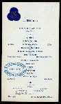 THE H.B.CLAFLIN CO. DINNER [held by] SHERRY'S [at] "SHERRY'S, NEW YORK, NY" (REST;)