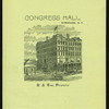 DINNER [held by] CONGRESS HALL [at] SYRACUSE NY (HOTEL;)