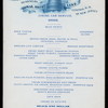 DINNER [held by] BALTIMORE AND OHIO RR [at] ROYAL BLUE LINE-WALDORF CAR (RR;)
