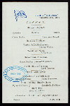 CHRISTMAS DINNER [held by] U.S.M.S. NEW YORK [at] EN ROUTE (SS;)