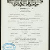 BREAKFAST [held by] SOUTHERN RAILWAY - DINING CAR SERVICE [at] EN ROUTE (RR)