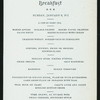 BREAKFAST [held by] COLONIAL HOTEL [at] "CLEVELAND,OH" (HOTEL;)