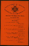ANNUAL DINNER [held by] VETERAN CORPS OF ARTILLERY MILITARY SOCIETY OF THE WAR OF 1812 [at] "DELMONICO'S, NEW YORK, NY" (REST;)