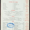 CARTE DU JOUR [held by] [COLONIAL HOTEL] [at] "[CLEVELAND, OH]" (HOTEL;)
