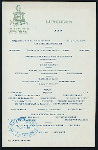 LUNCHEON [held by] TAMPA BAY HOTEL [at] "TAMPA, FLA." (HOTEL)