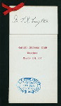 LUNCHEON [held by] CORNELL ALUMNI CLUB [at] ? (HOTEL)
