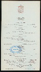 DINNER [held by] HOTEL COLONIAL [at] "NASSAU, BAHAMAS" (FOR;)