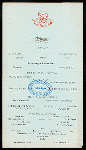 DINNER [held by] ROYAL VICTORIA HOTEL [at] "NASSAU, BAHAMAS" (FOR;)