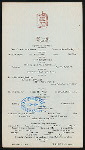 DINNER [held by] COLONIAL HOTEL [at] "NASSAU,BAHAMAS" (HOTEL)