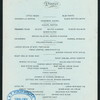 DINNER [held by] ALCAZAR HOTEL [at] "ST. AUGUSTINE,FLA." (HOTEL;)