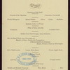 DINNER [held by] HOTEL COLONIAL [at] "NASSAU,N.P." (HOTEL;FOREIGN;)