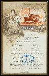 FRUHSTUCK [held by] HAMBURG-AMERIKA LINIE [at] "SCHNELLDAMPFER ""AUGUSTE VICTORIA""" (SS;)