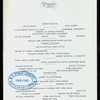 DINNER [held by] AALCAZAR HOTEL [at] "ST. AAUGUSTINE,FLA." (HOTEL)