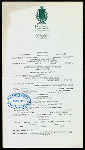DINNER [held by] AALCAZAR HOTEL [at] "ST. AAUGUSTINE,FLA." (HOTEL)