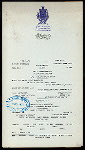 DINNER [held by] ALCAZAR HOTEL [at] "ST. AUGUSTINE, FL" (HOTEL;)